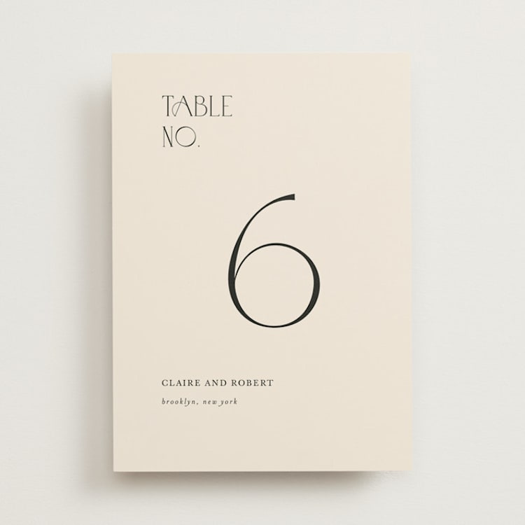 "Edge" - Table Numbers in Linen by Kelly Schmidt - Front
