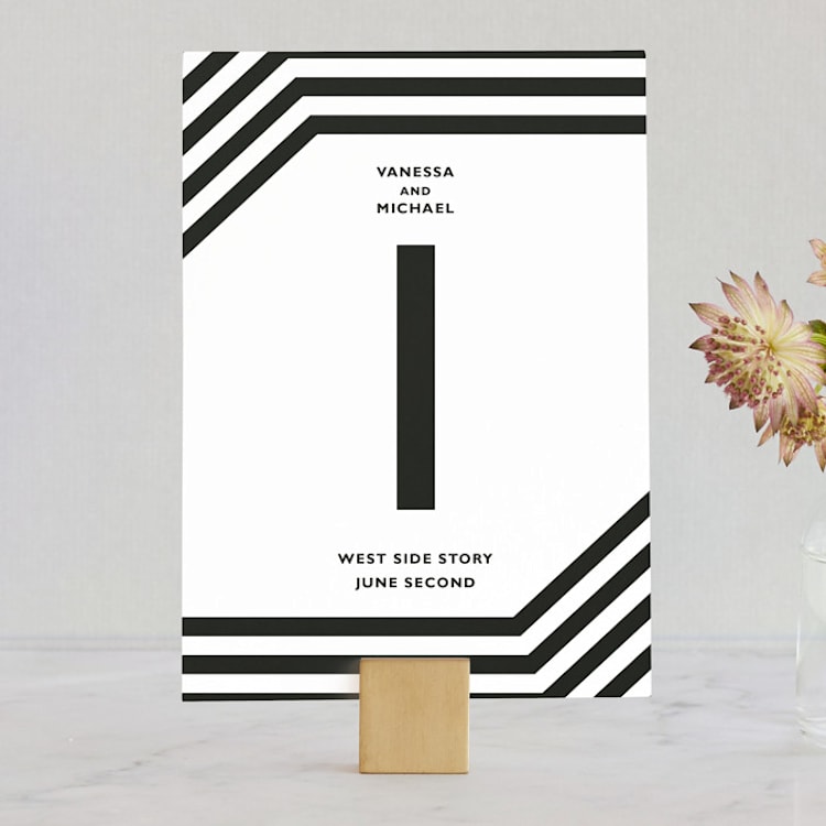 "Desenfadado" - Table Numbers in Black Ink by Aspacia Kusulas - Front