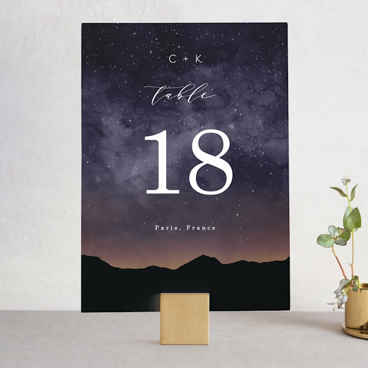 "Starry Skies" - Table Numbers in Twilight by Kelly Schmidt - Front