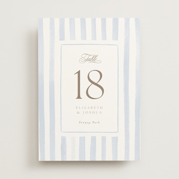 "Bristol" - Table Numbers in Aqua by Jennifer Wick - Front