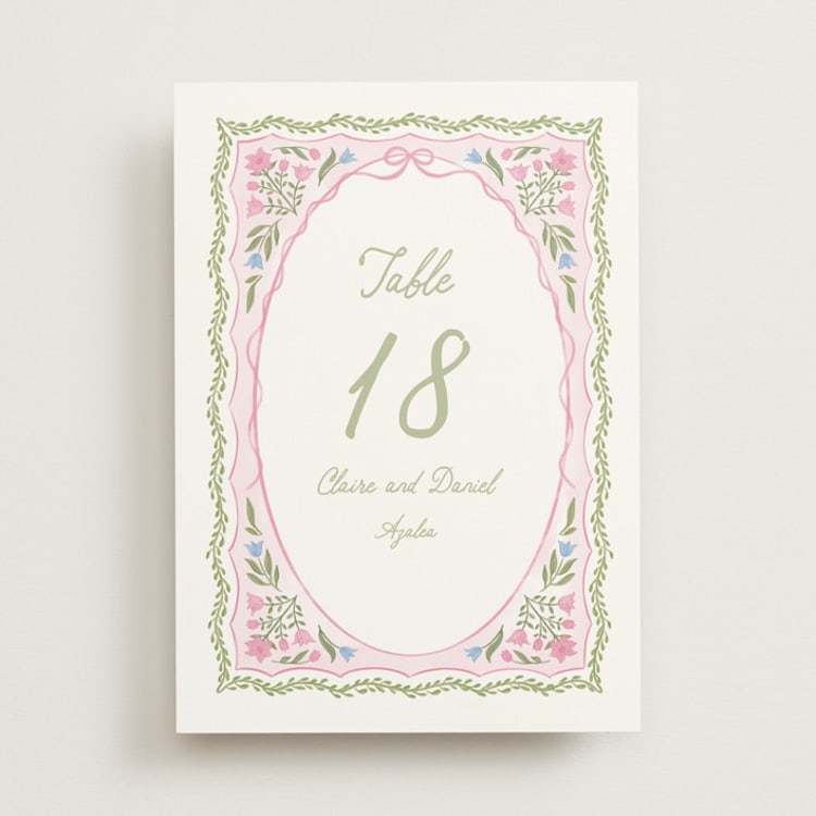 "Folk Garden" - Table Numbers in Garden by Creo Study - Front