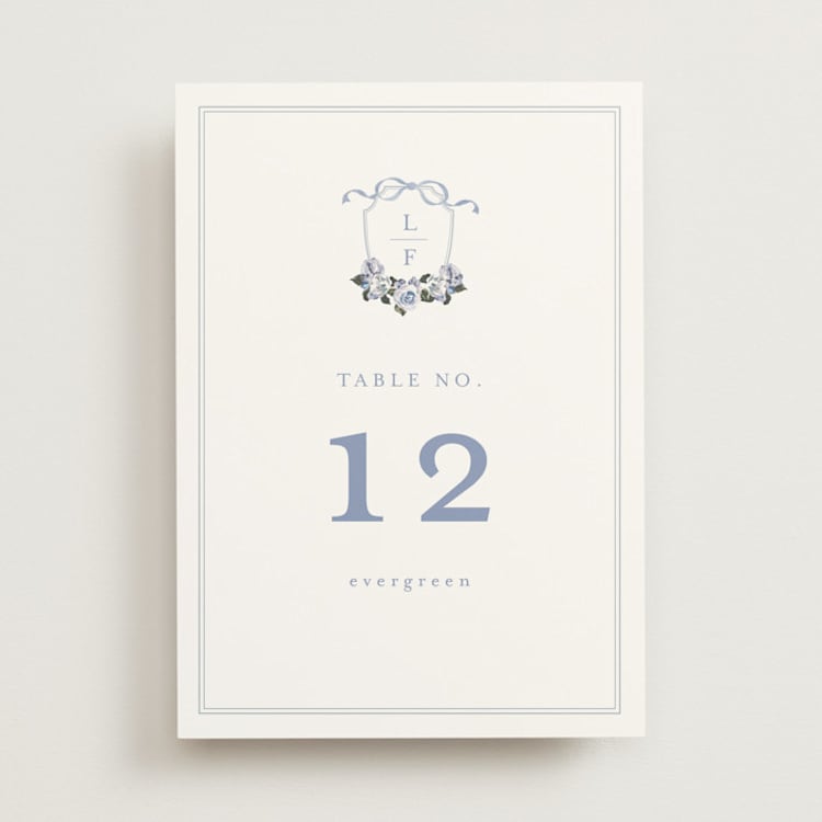 "Be With You" - Table Numbers in French by Design Lotus - Front
