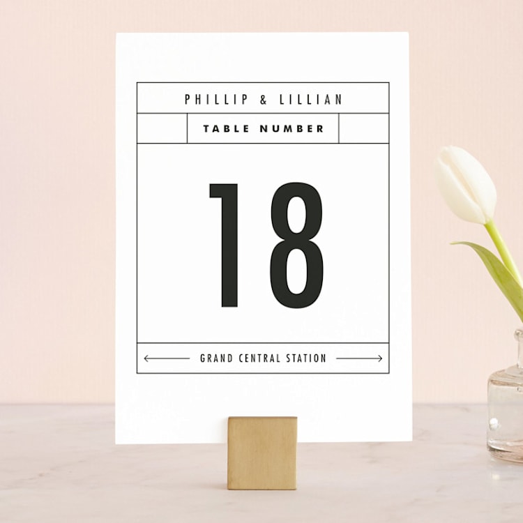 "Between the Lines" - Table Numbers in Blazer by Fine and Dandy Paperie - Front