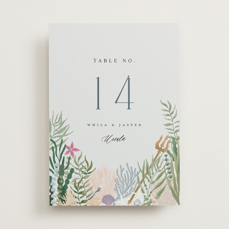 "Part Of Your World from Disney's Little Mermaid" - Table Numbers in Sea by Alethea and Ruth - Front