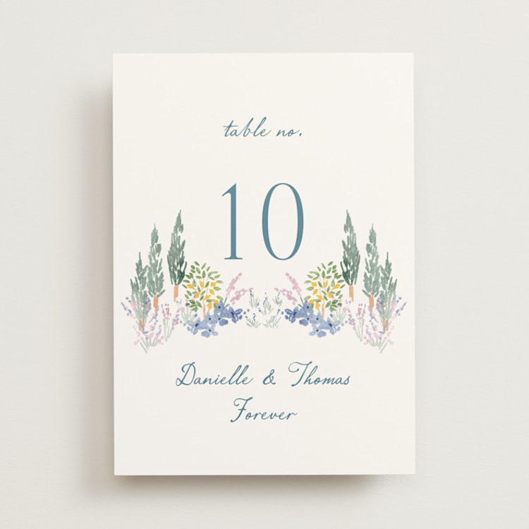 "Vineyard Love" - Table Numbers in Summer by Petra Kern - Front