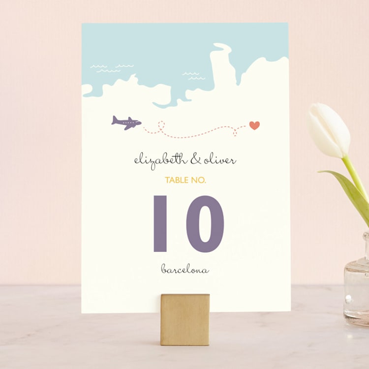"Destination" - Table Numbers in Lilac Haze by leslie hamer - Front