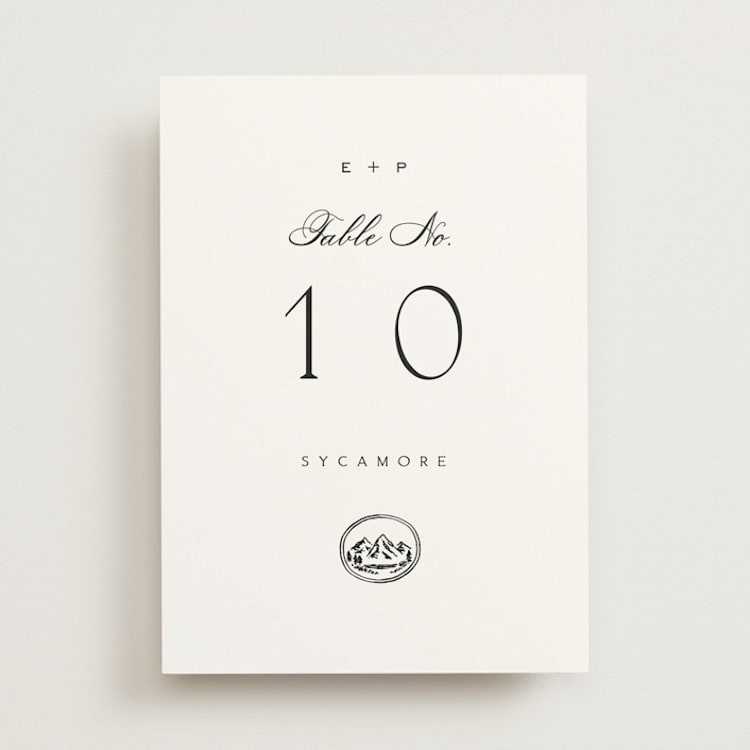 "Aspen Knoll" - Table Numbers in Cotton by Amy Kross - Front