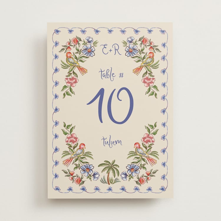 "Artisan Wedding" - Table Numbers in Sea by Chris Griffith - Front