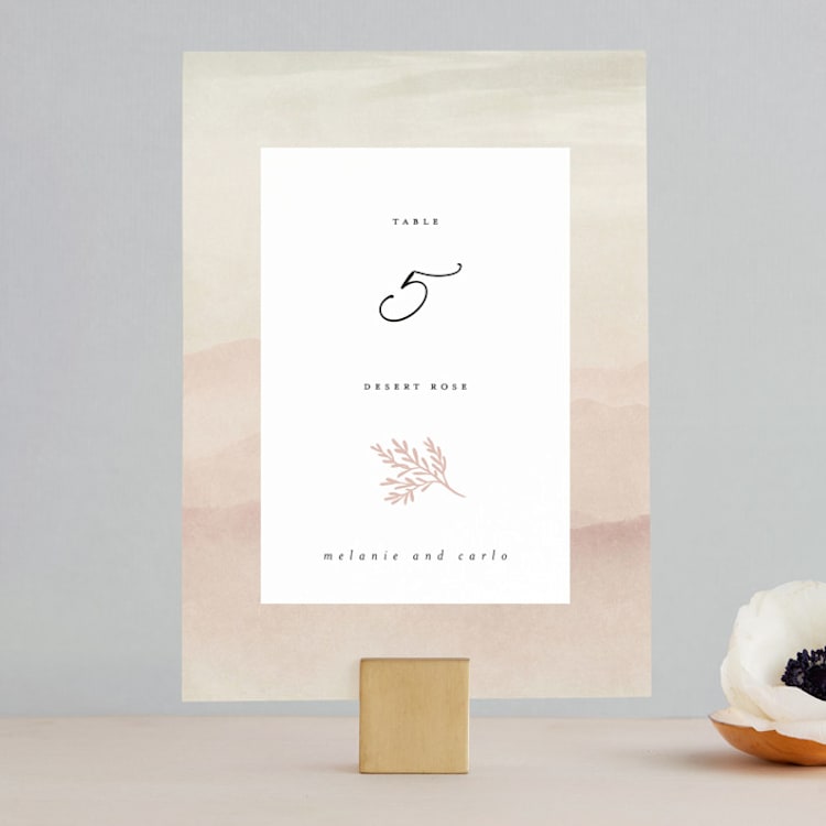 "desert dream" - Table Numbers in Sand by Maja Cunningham - Front