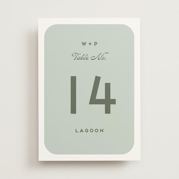 "Penumbra" - Table Numbers in Garden by Snow and Ivy - Front