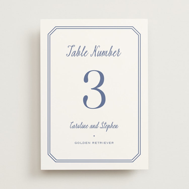 "Deluxe" - Table Numbers in Blueberry by Carolyn MacLaren - Front