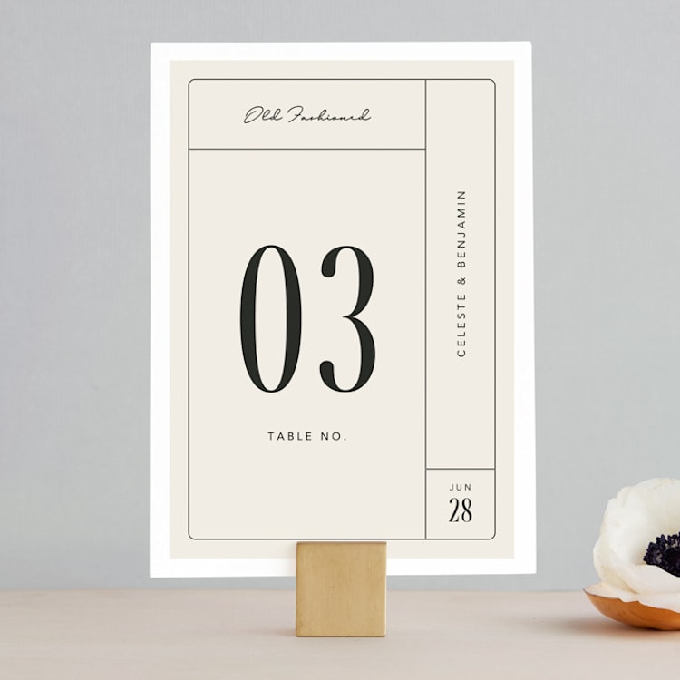 "Everlasting" - Table Numbers in Cotton by FRANI - Front