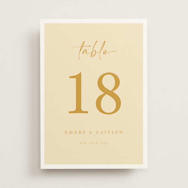 "Ink scribble" - Table Numbers in Honey by Adelyn T. - Front
