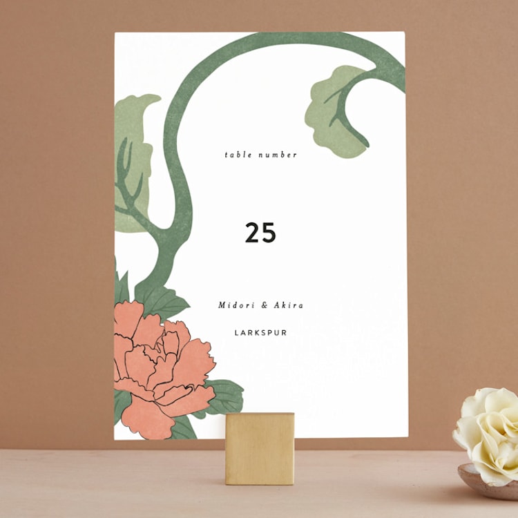 "Kota" - Table Numbers in Onyx by Nazia Hyder - Front