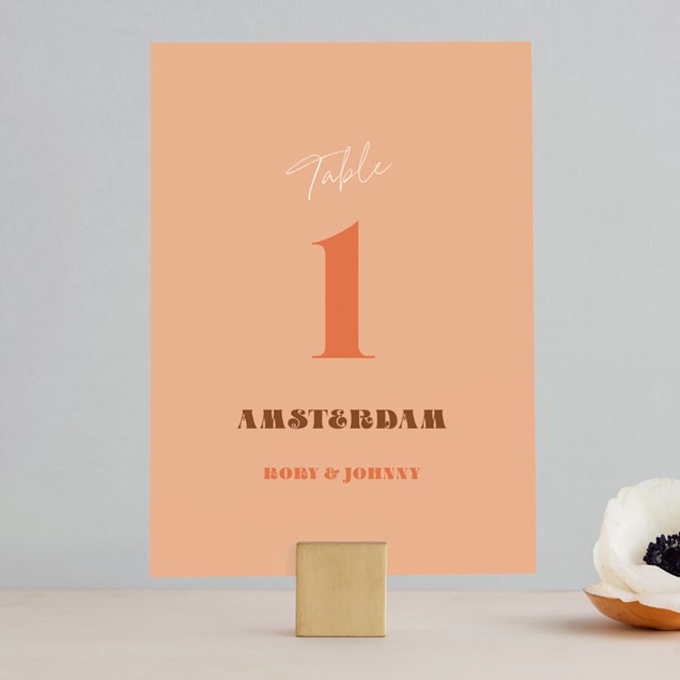 "rory" - Table Numbers in Rust by Alaina Cherup - Front