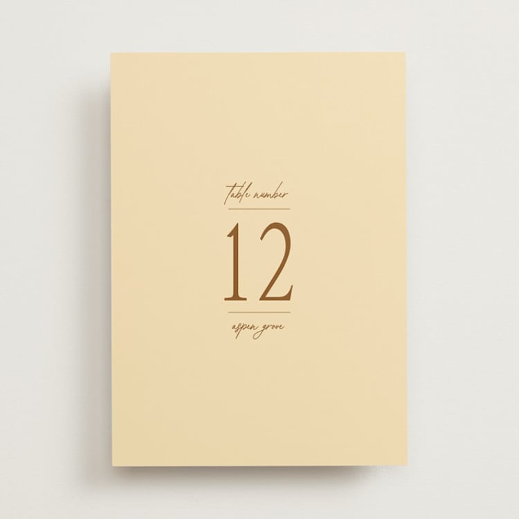 "Classic and Floral" - Table Numbers in Bark by Jen Ramsey - Front