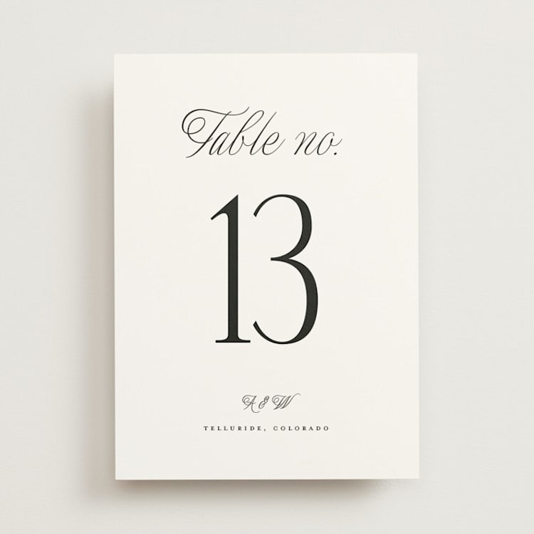 "Terra" - Table Numbers in Snow by Pixel and Hank - Front