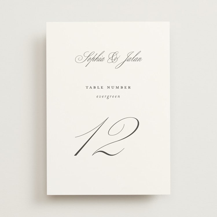 "From This Moment On" - Table Numbers in Classique by Design Lotus - Front