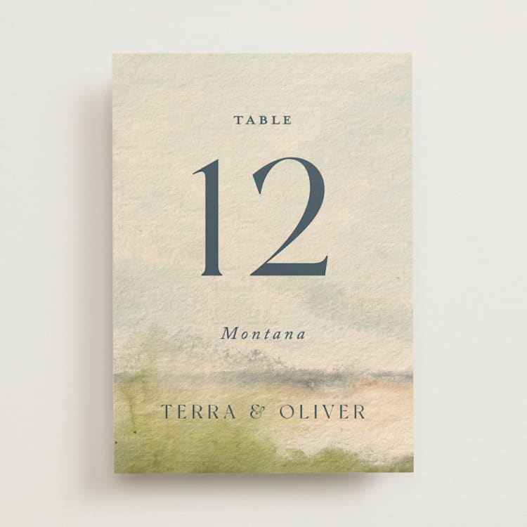 "Bluestem Fields" - Table Numbers in Meadow by Holly Whitcomb - Front