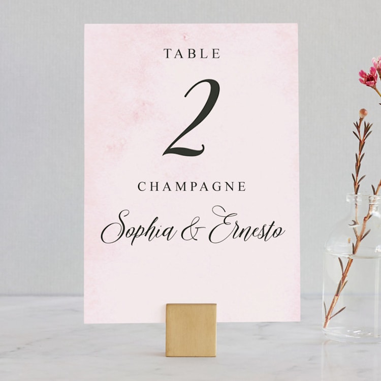 "Garden Party Joy" - Table Numbers in Blush by frances mathys - Front