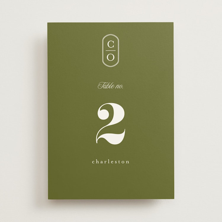 "Garland Monogram" - Table Numbers in Summer by Angela Marzuki - Front