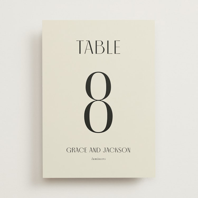 "Commonwealth" - Table Numbers in Ecru by That Girl Press - Front