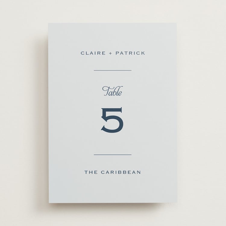 "Modernne" - Table Numbers in Powder by Carolyn MacLaren - Front