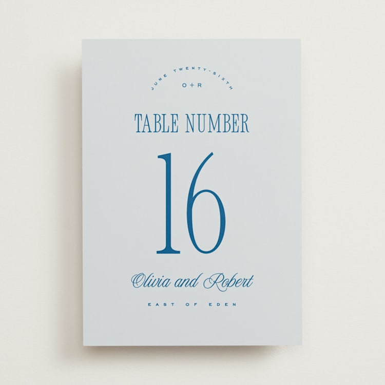 "Riviera" - Table Numbers in Ocean by Kelly Schmidt - Front