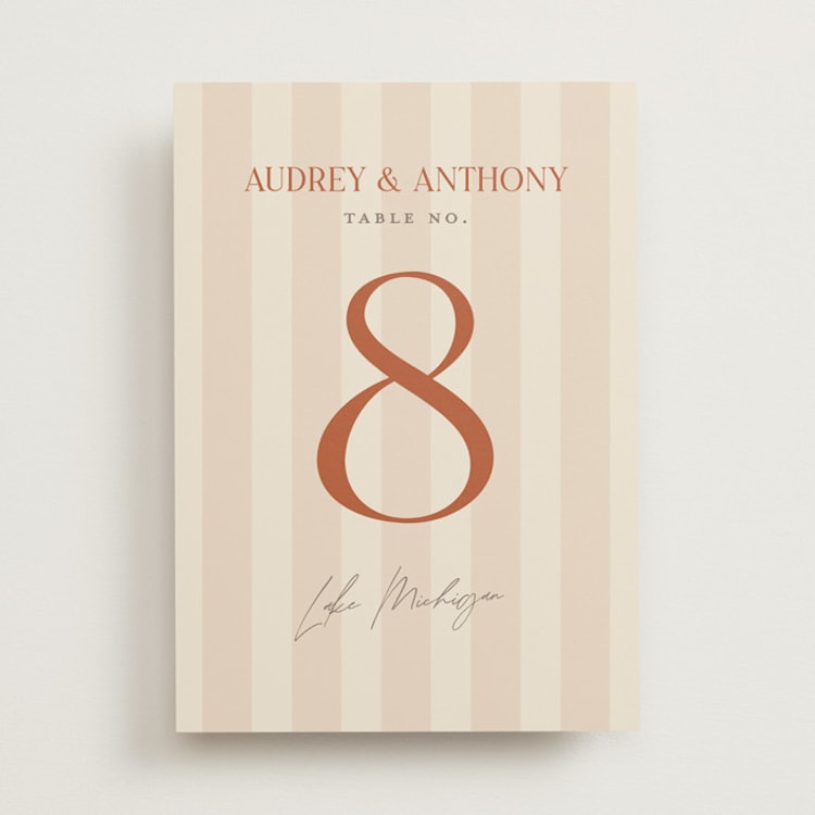 "Ambrosial" - Table Numbers in Butter by Pixel and Hank - Front