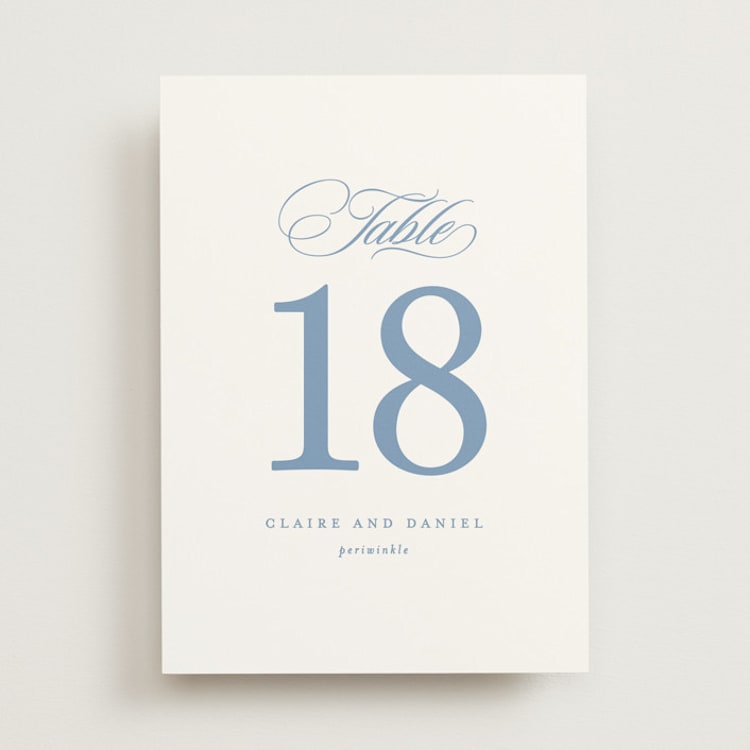 "Aristocratic" - Table Numbers in Sky by Creo Study - Front