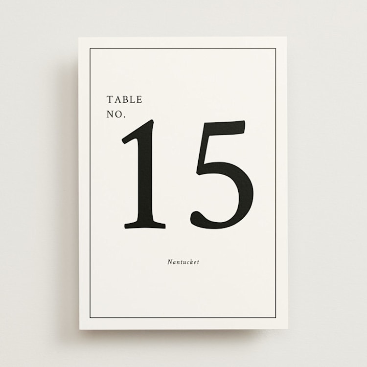 "Sophistique" - Table Numbers in Linen by Cindy Reynolds - Front
