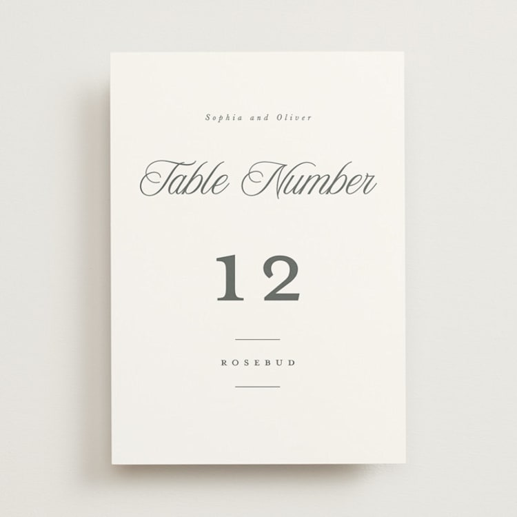 "Beautiful Day" - Table Numbers in Graphite by Leah Bisch - Front