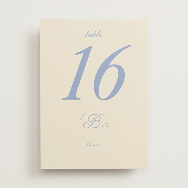 "Luxe" - Table Numbers in Ocean by Baumbirdy - Front