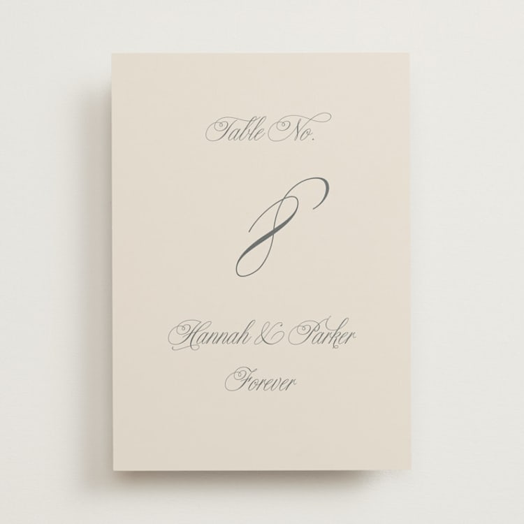 "Let's Say I Do" - Table Numbers in Ivory by Petra Kern - Front