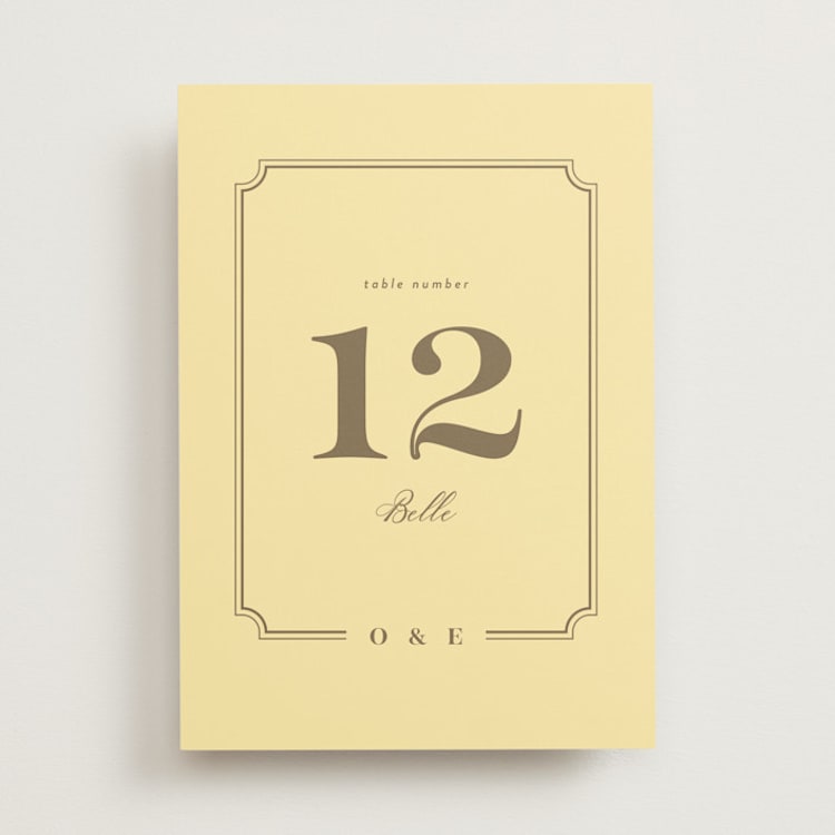 "Enchanted Rose from Disney's Beauty & The Beast" - Table Numbers in Mimosa by Leah Bisch - Front