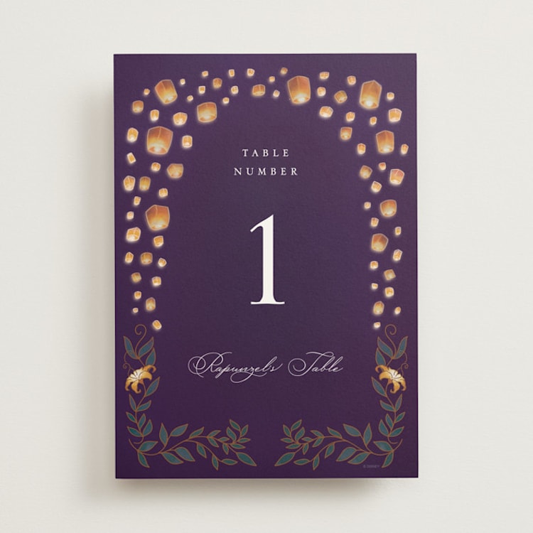 "Disney's Tangled Lanterns" - Table Numbers in Twilight by Simona Camp - Front