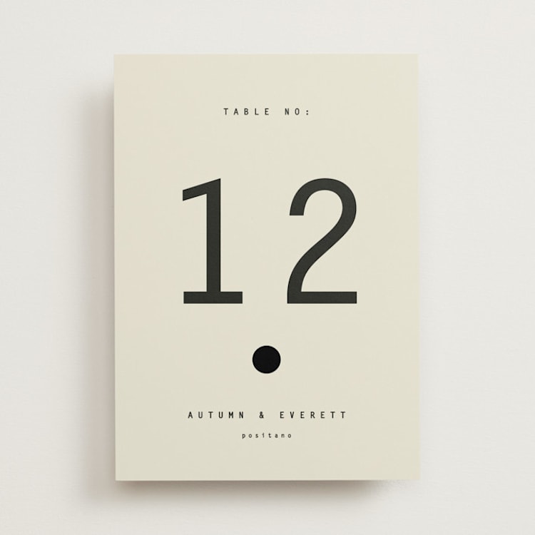 "Nonnette" - Table Numbers in Vanilla by Blustery August - Front