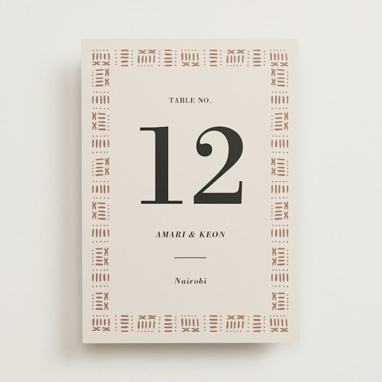 "Amari" - Table Numbers in Ivory by Oma N. Ramkhelawan - Front