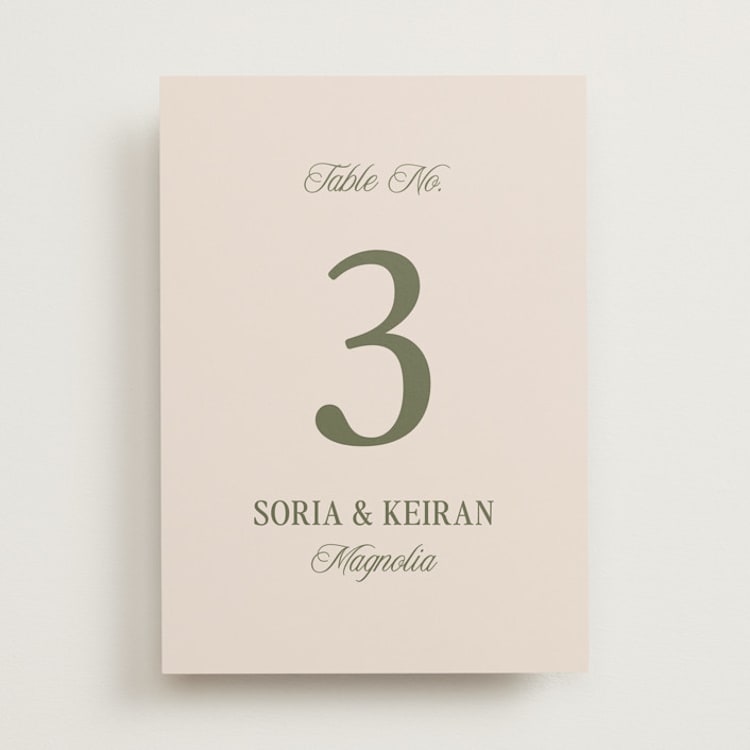 "Soria" - Table Numbers in Meadow by Melanie Kosuge - Front
