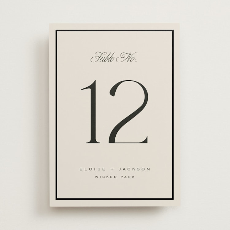 "Galleria" - Table Numbers in Onyx by Laura Hankins - Front