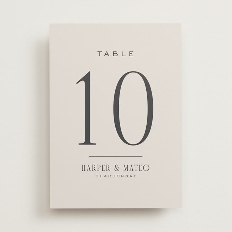 "Close-up" - Table Numbers in Sandstone by Nicole Walsh - Front