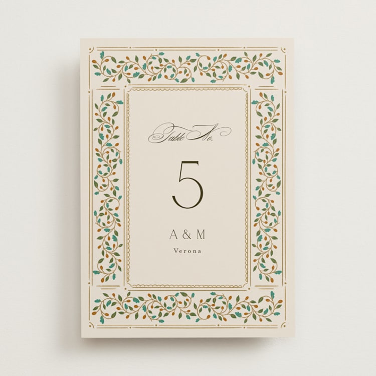 "Juliet" - Table Numbers in Autumn by Ashlee Townsend - Front