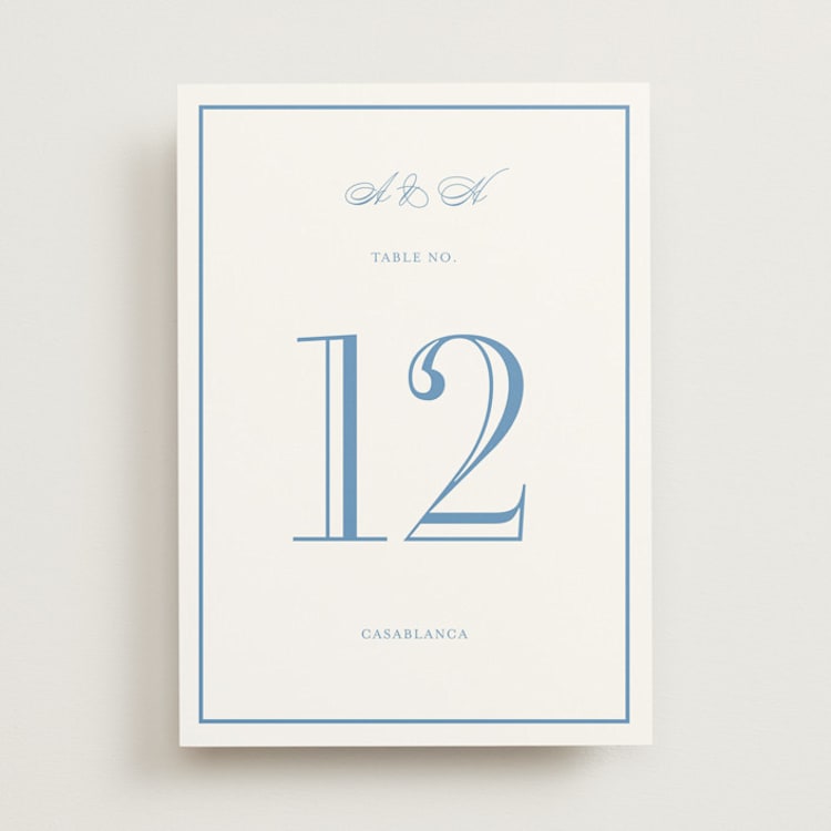 "Hepburn" - Table Numbers in Sky by Megan Davis - Front