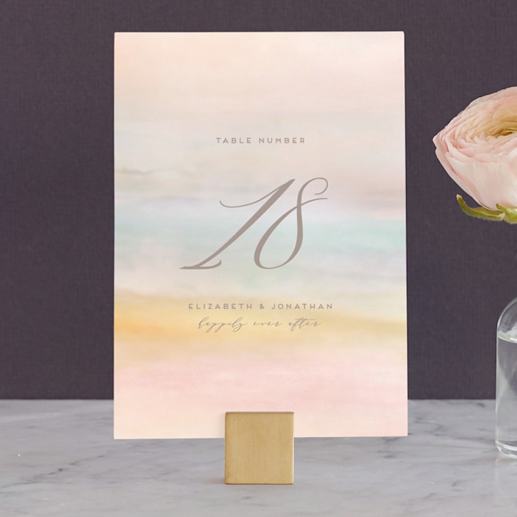 "Off Shore" - Table Numbers in Dawn by Grace Kreinbrink - Front