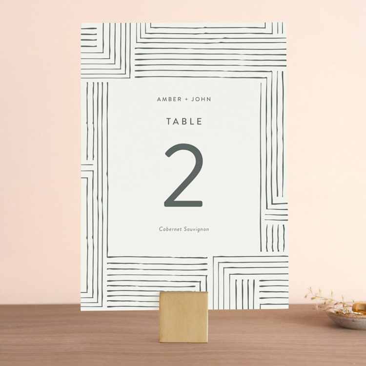 "Pattern Play" - Table Numbers in Pebble by Anelle Mostert - Front