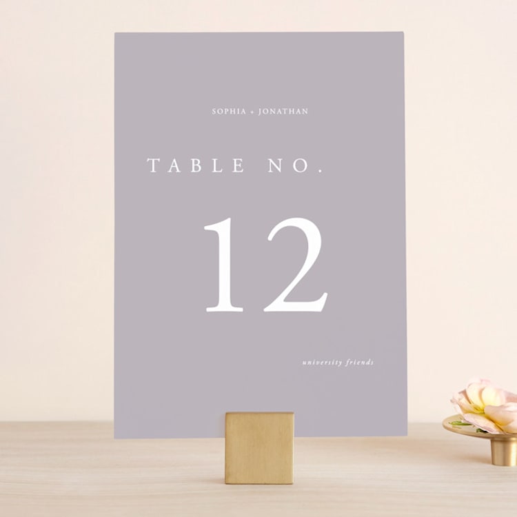 "The Minimalist" - Table Numbers in Air by lulu and isabelle - Front