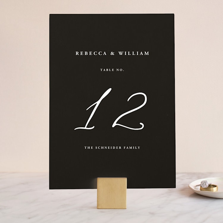 "We Do" - Table Numbers in Ink by lulu and isabelle - Front