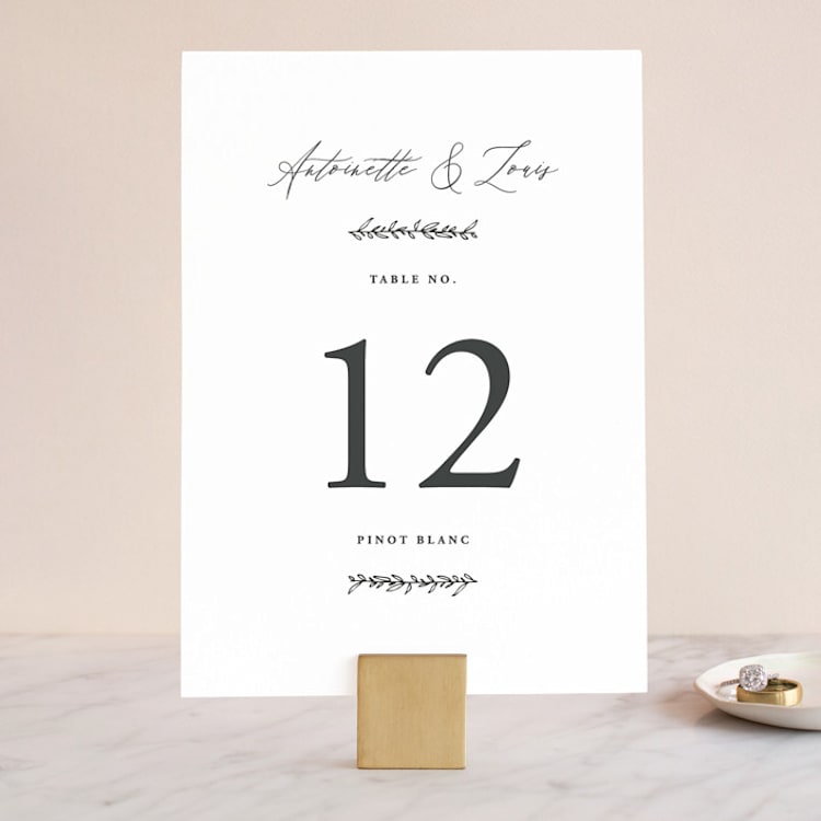 "Antoinette" - Table Numbers in Ivory by lulu and isabelle - Front