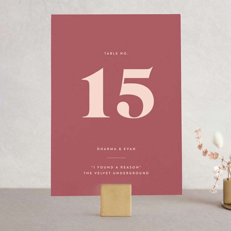 "Headline" - Table Numbers in Rust by Melissa Egan of Pistols - Front