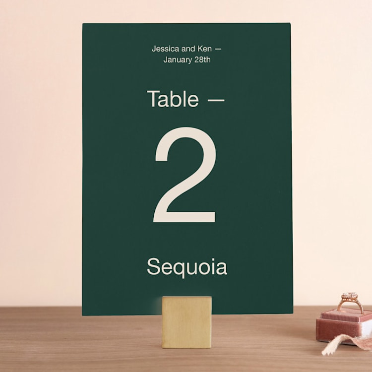"Proposal" - Table Numbers in Buff by Jack Knoebber - Front